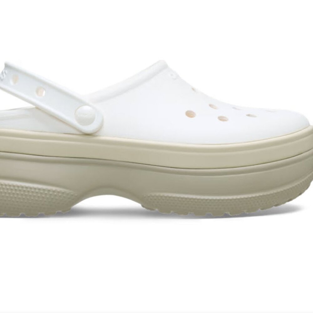 Crocs shoes Classic Stacked Clog men 5 women 7, fits women US 8-9 white